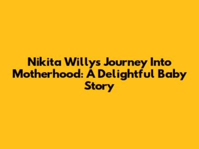 Nikita Willy's Journey Into Motherhood: A Delightful Baby Story