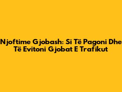 Njoftime Gjobash: Si Të Pagoni Dhe Të Evitoni Gjobat E Trafikut