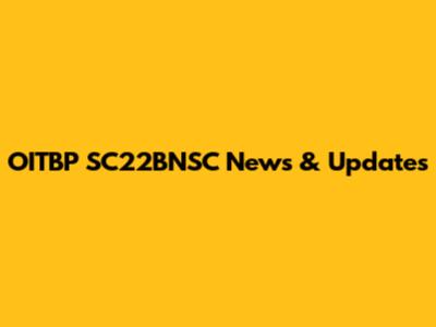 OITBP SC22BNSC News & Updates