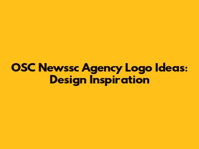 OSC Newssc Agency Logo Ideas: Design Inspiration