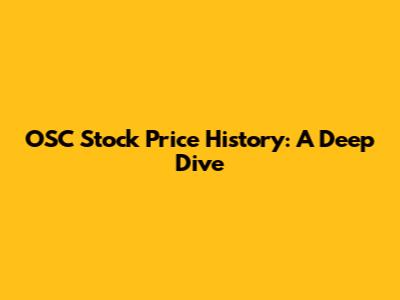 OSC Stock Price History: A Deep Dive