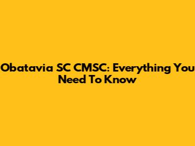 Obatavia SC CMSC: Everything You Need To Know