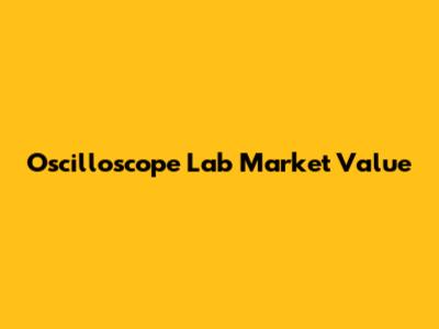 Oscilloscope Lab Market Value