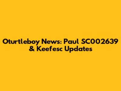 Oturtleboy News: Paul SC002639 & Keefesc Updates