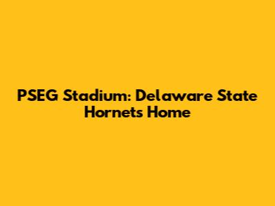 PSEG Stadium: Delaware State Hornets' Home