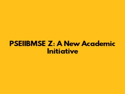 PSEIIBMSE Z: A New Academic Initiative