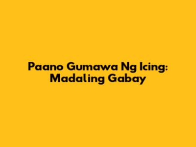 Paano Gumawa Ng Icing: Madaling Gabay