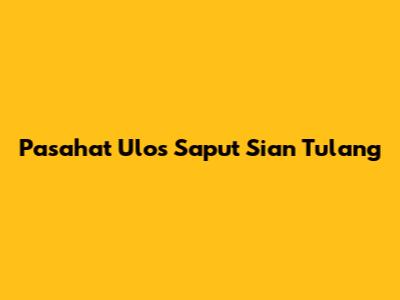 Pasahat Ulos Saput Sian Tulang