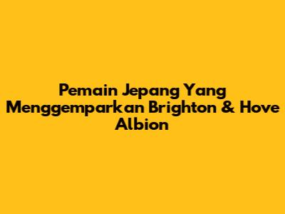 Pemain Jepang Yang Menggemparkan Brighton & Hove Albion