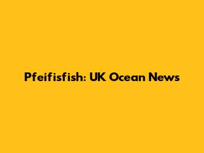 Pfeifisfish: UK Ocean News
