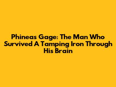 Phineas Gage: The Man Who Survived A Tamping Iron Through His Brain