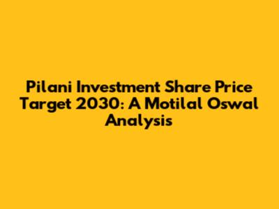 Pilani Investment Share Price Target 2030: A Motilal Oswal Analysis