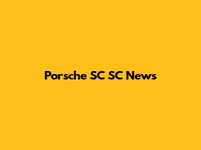 Porsche SC SC News