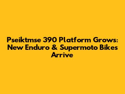 Pseiktmse 390 Platform Grows: New Enduro & Supermoto Bikes Arrive
