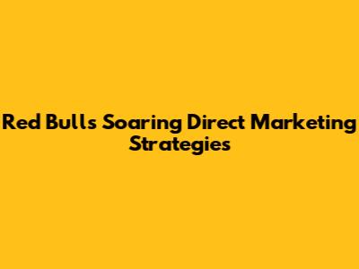 Red Bull's Soaring Direct Marketing Strategies