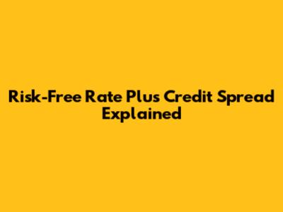 Risk-Free Rate Plus Credit Spread Explained