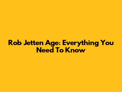 Rob Jetten Age: Everything You Need To Know