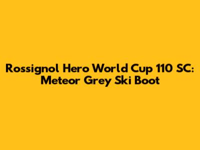 Rossignol Hero World Cup 110 SC: Meteor Grey Ski Boot