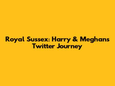 Royal Sussex: Harry & Meghan's Twitter Journey