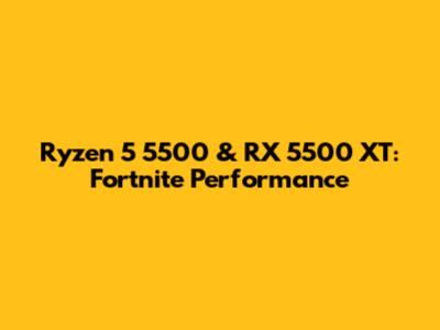 Ryzen 5 5500 & RX 5500 XT: Fortnite Performance