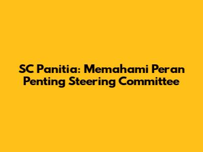 SC Panitia: Memahami Peran Penting Steering Committee