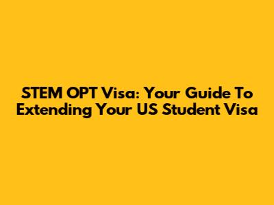 STEM OPT Visa: Your Guide To Extending Your US Student Visa