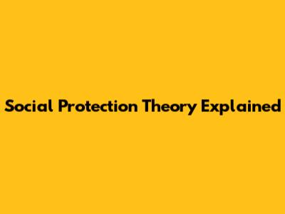 Social Protection Theory Explained