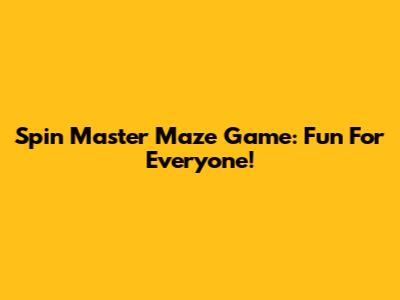 Spin Master Maze Game: Fun For Everyone!