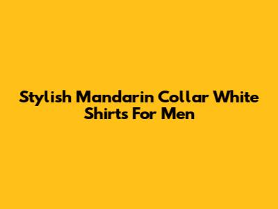 Stylish Mandarin Collar White Shirts For Men