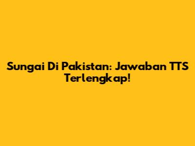 Sungai Di Pakistan: Jawaban TTS Terlengkap!