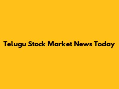 Telugu Stock Market News Today
