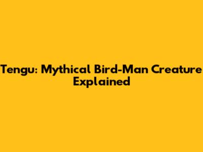 Tengu: Mythical Bird-Man Creature Explained