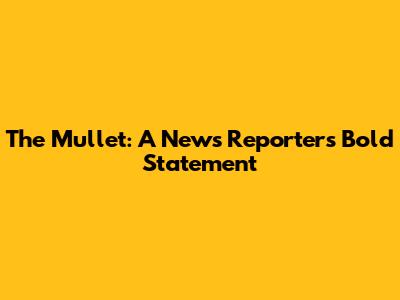 The Mullet: A News Reporter's Bold Statement