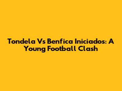 Tondela Vs Benfica Iniciados: A Young Football Clash