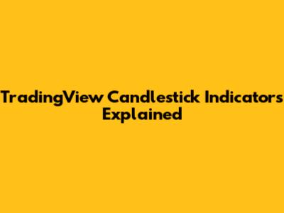 TradingView Candlestick Indicators Explained