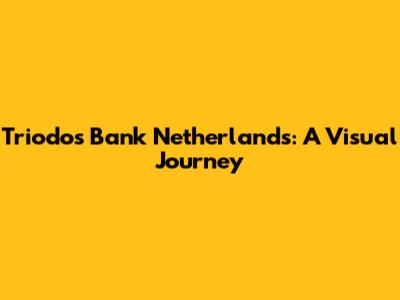 Triodos Bank Netherlands: A Visual Journey