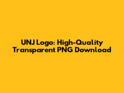 UNJ Logo: High-Quality Transparent PNG Download