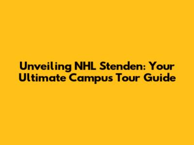 Unveiling NHL Stenden: Your Ultimate Campus Tour Guide