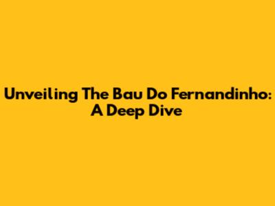 Unveiling The Bau Do Fernandinho: A Deep Dive