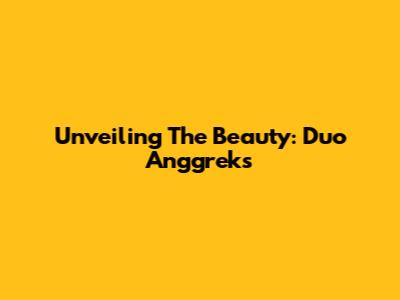 Unveiling The Beauty: Duo Anggrek's 