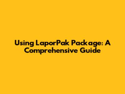Using LaporPak Package: A Comprehensive Guide