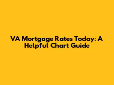 VA Mortgage Rates Today: A Helpful Chart Guide