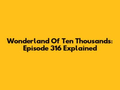 Wonderland Of Ten Thousands: Episode 316 Explained