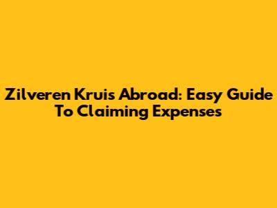 Zilveren Kruis Abroad: Easy Guide To Claiming Expenses