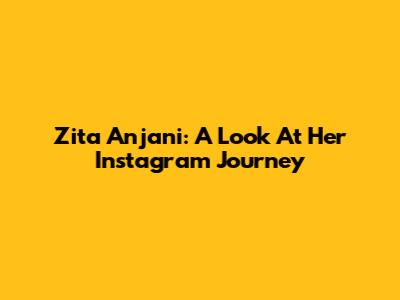 Zita Anjani: A Look At Her Instagram Journey